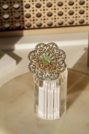 Rida - Floral Adjustable AD Ring