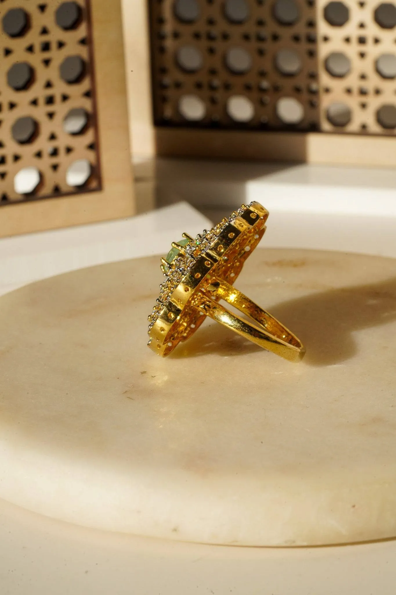 Rida - Floral Adjustable AD Ring