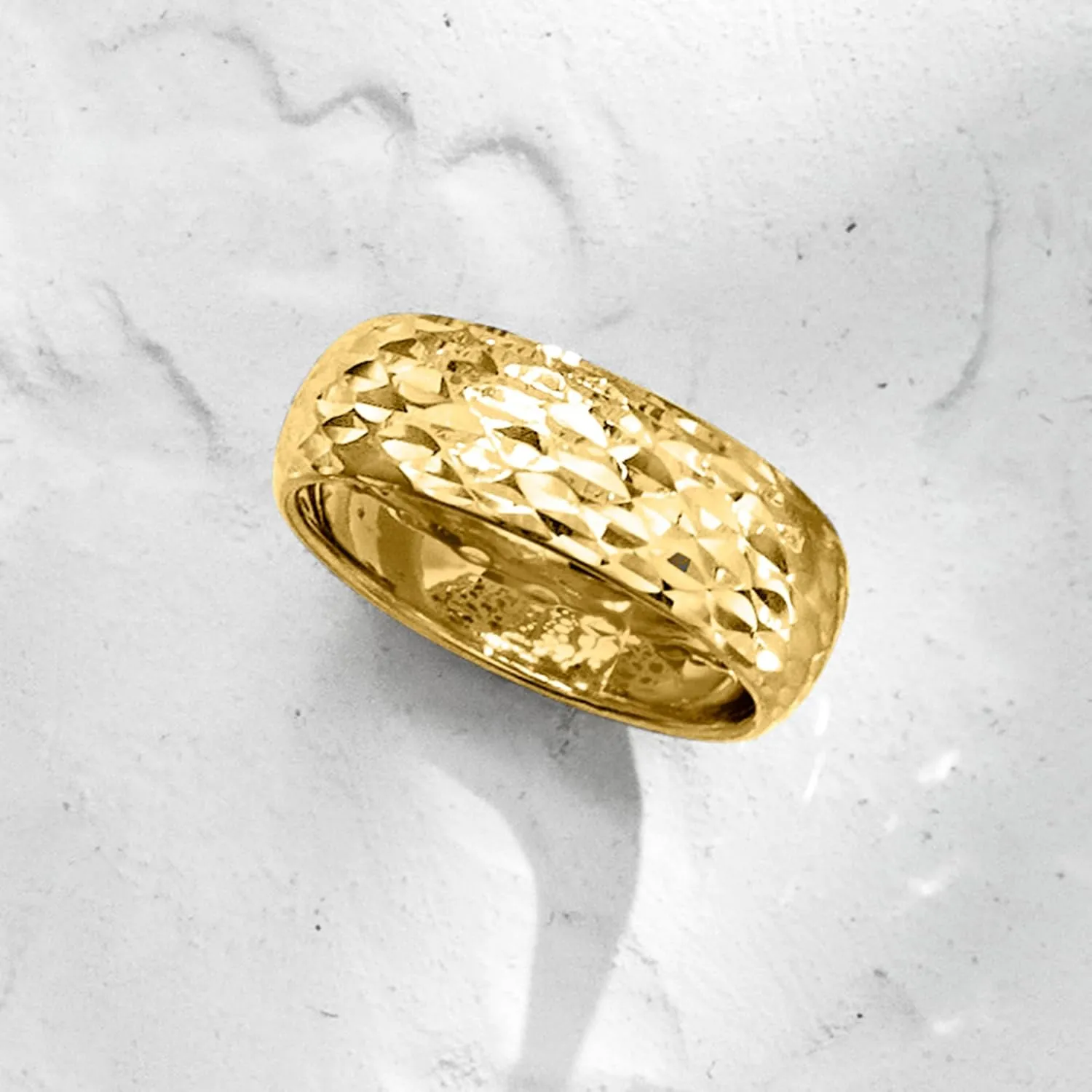 Ross-Simons Italian 14kt Yellow Gold Sparkle-Pattern Ring