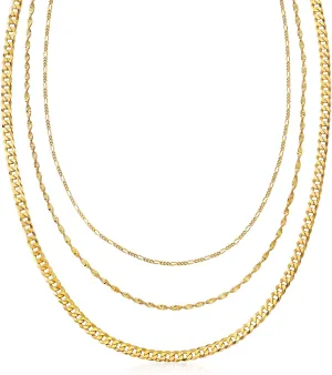 Ross-Simons Italian 18kt Gold Over Sterling Multi-Link Layered Necklace