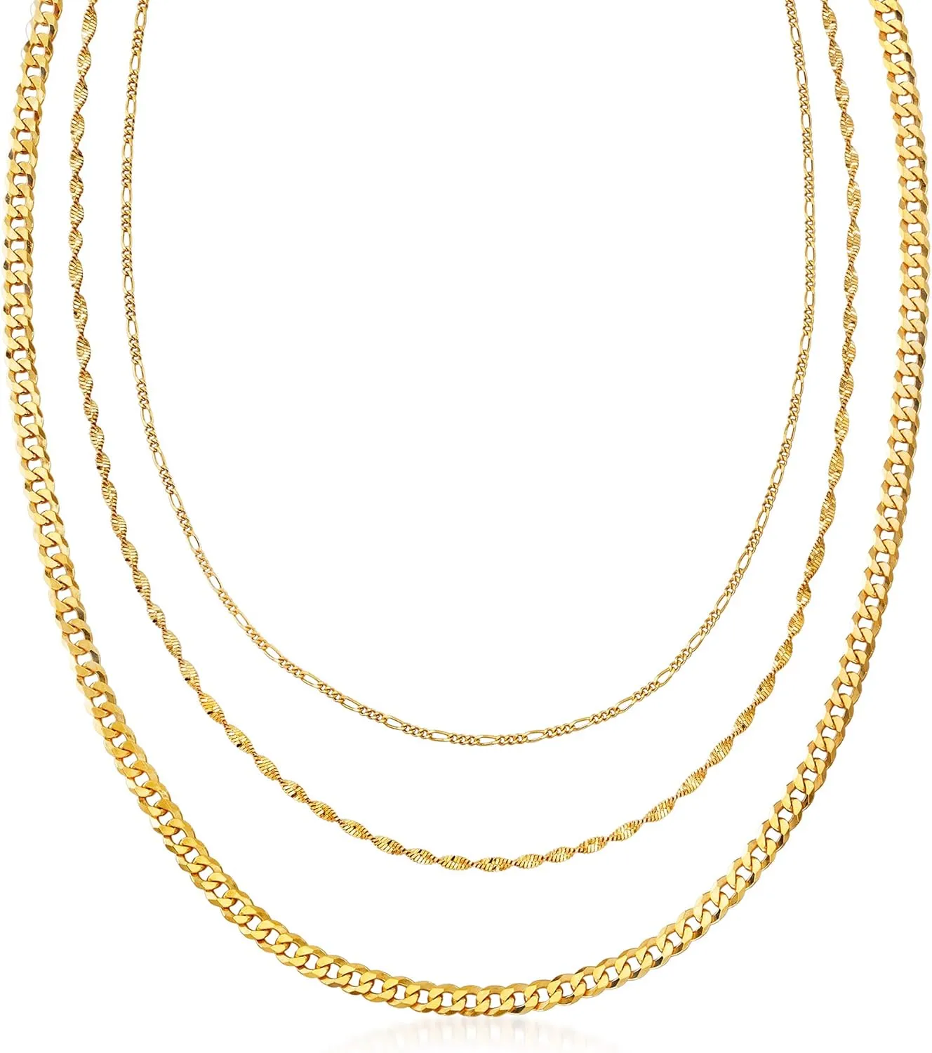 Ross-Simons Italian 18kt Gold Over Sterling Multi-Link Layered Necklace