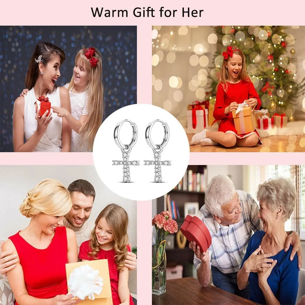 S925 Sterling Silver Hoop Earrings for Women Colorful Huggie Earrings