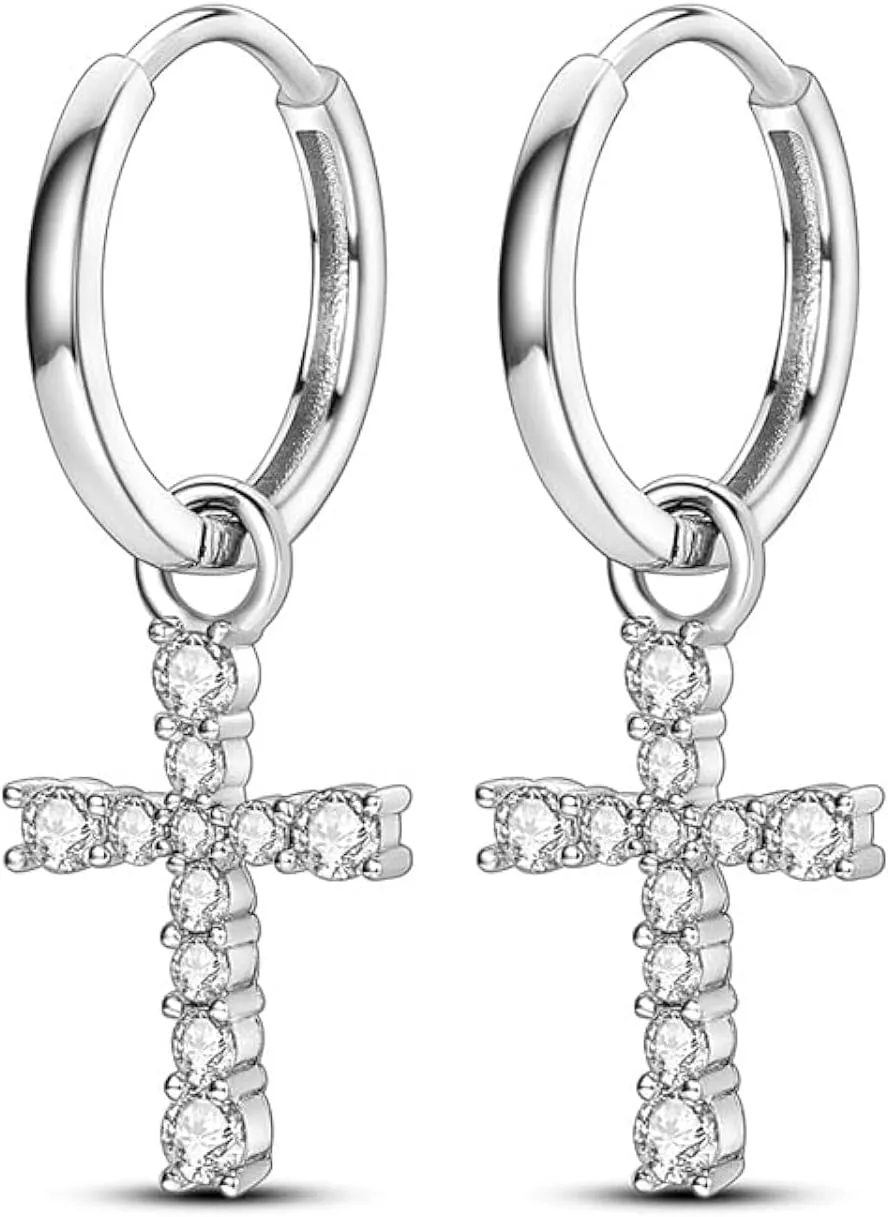 S925 Sterling Silver Hoop Earrings for Women Colorful Huggie Earrings