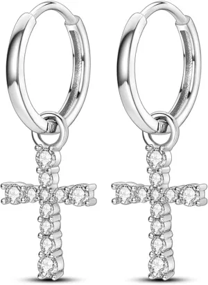 S925 Sterling Silver Hoop Earrings for Women Colorful Huggie Earrings