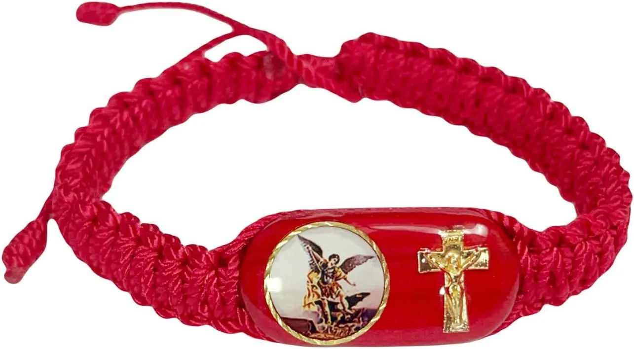 Saint Michael the Archangel Bracelet | Handmade Adjustable Pulsera | Knotted Rope, Faith, Protection, Spiritual Jewelry, Gift for Him/Her