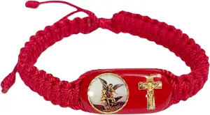 Saint Michael the Archangel Bracelet | Handmade Adjustable Pulsera | Knotted Rope, Faith, Protection, Spiritual Jewelry, Gift for Him/Her