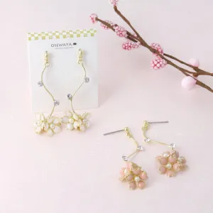 Sakura Cluster Drop Earrings