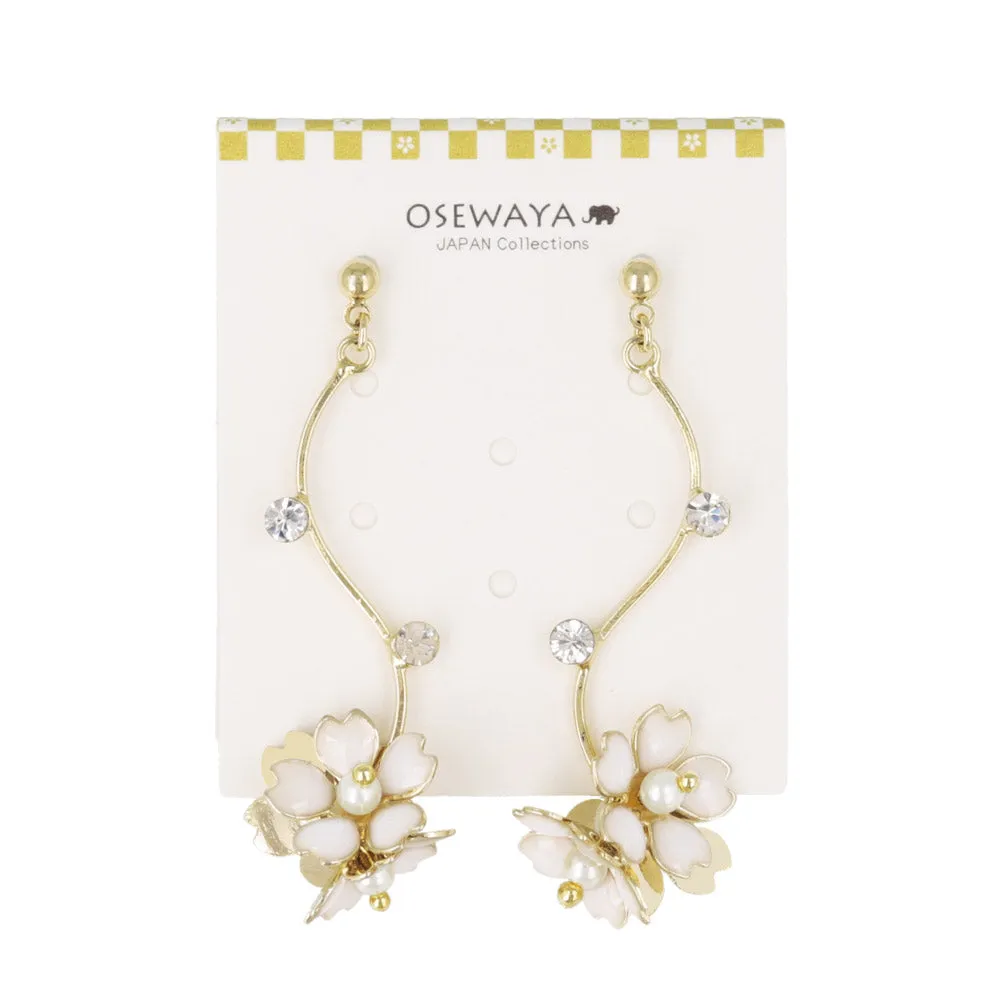 Sakura Cluster Drop Earrings