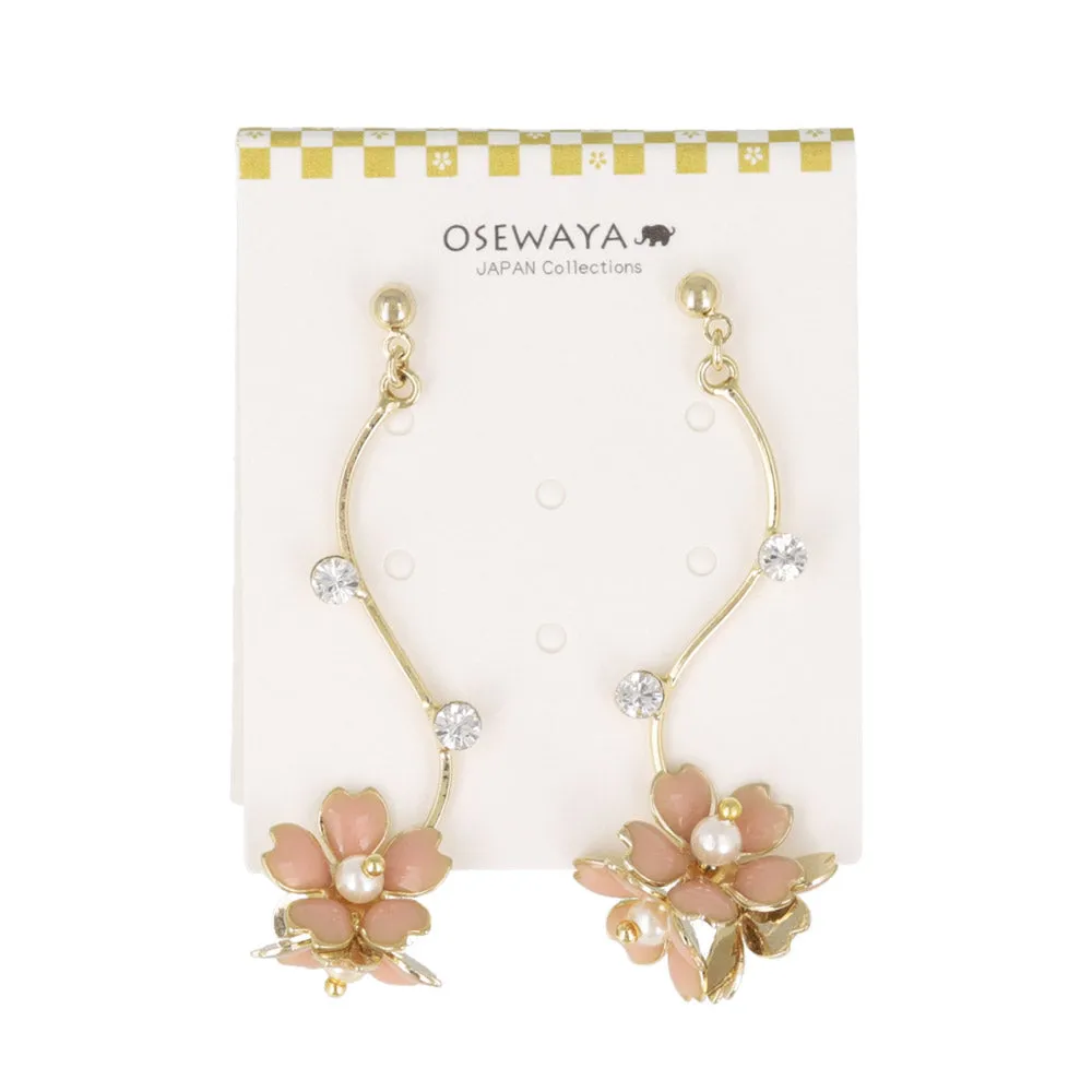 Sakura Cluster Drop Earrings