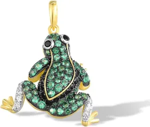 Santuzza 925 Sterling Silver Animal Gemstone Pendant for Women