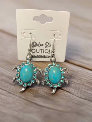 Sea Turtle Turquoise Earrings