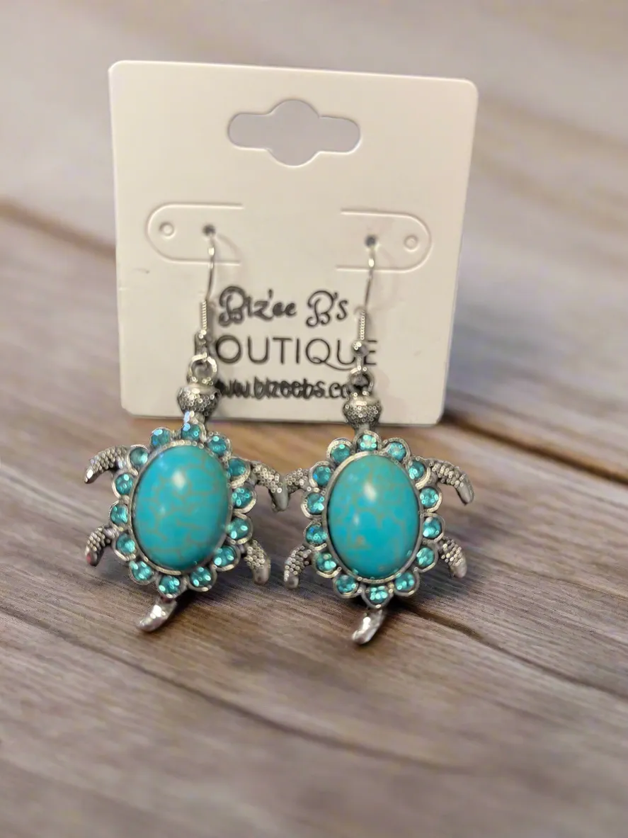 Sea Turtle Turquoise Earrings