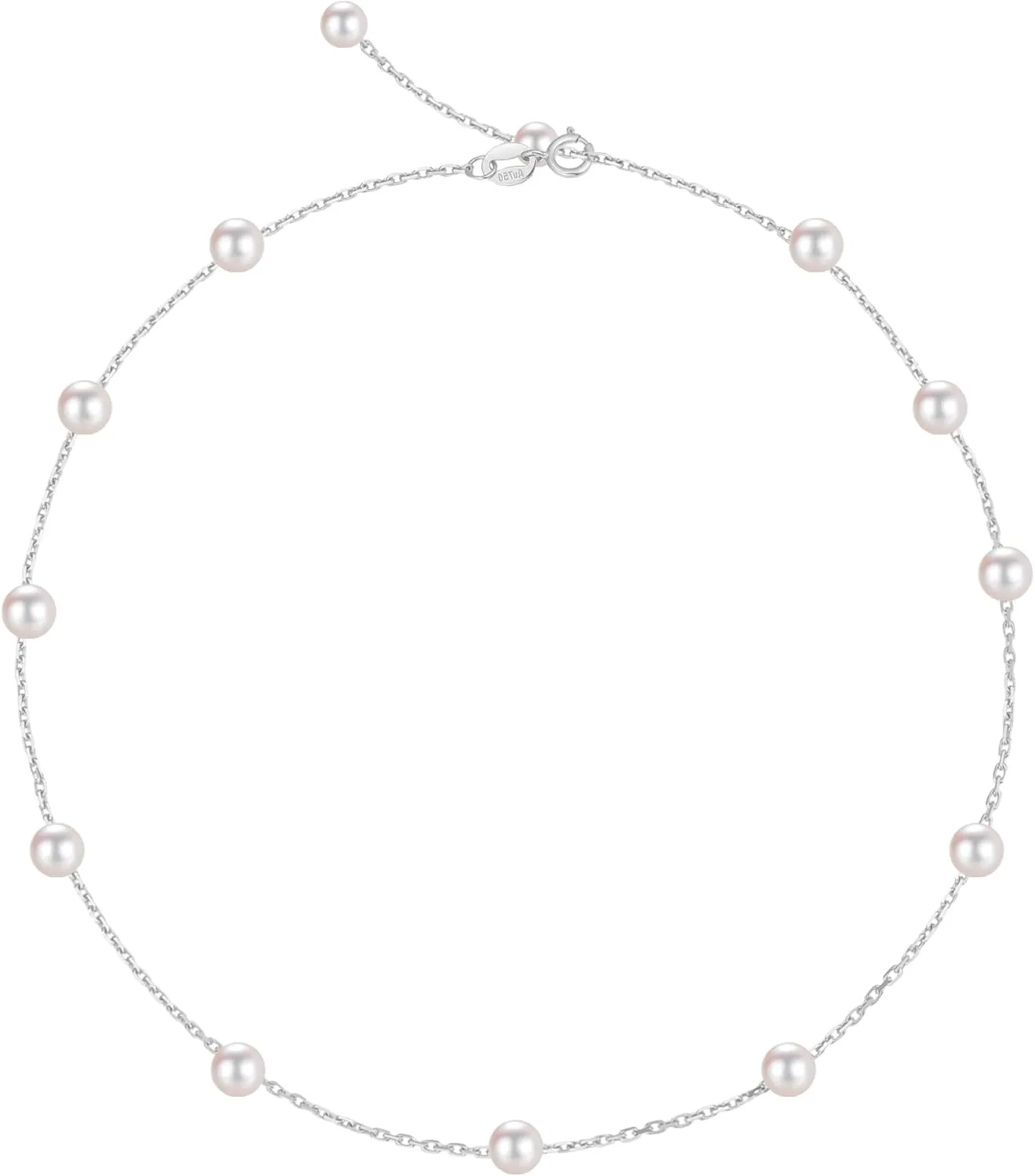 Sereney Pearl Necklaces for Women, Bridal Jewelry as Bridal Necklace for Wedding, Sterling Silver Freshwater Pearl Choker Necklace as Birthday Jewelry Bridal Gifts for Friends Bride Daughter Lover