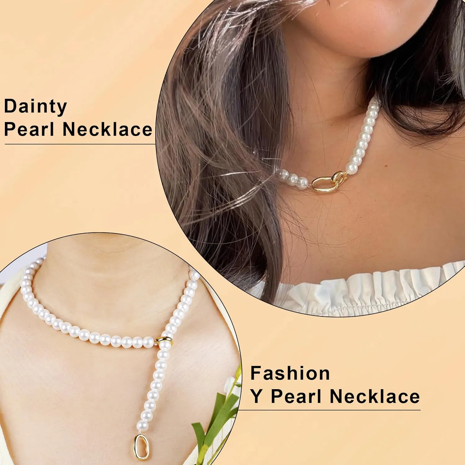 Sereney Pearl Necklaces for Women, Bridal Jewelry as Bridal Necklace for Wedding, Sterling Silver Freshwater Pearl Choker Necklace as Birthday Jewelry Bridal Gifts for Friends Bride Daughter Lover