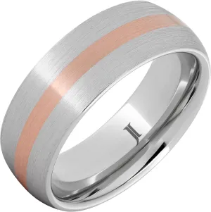 Serinium® Ring with 14K Rose Gold Inlay