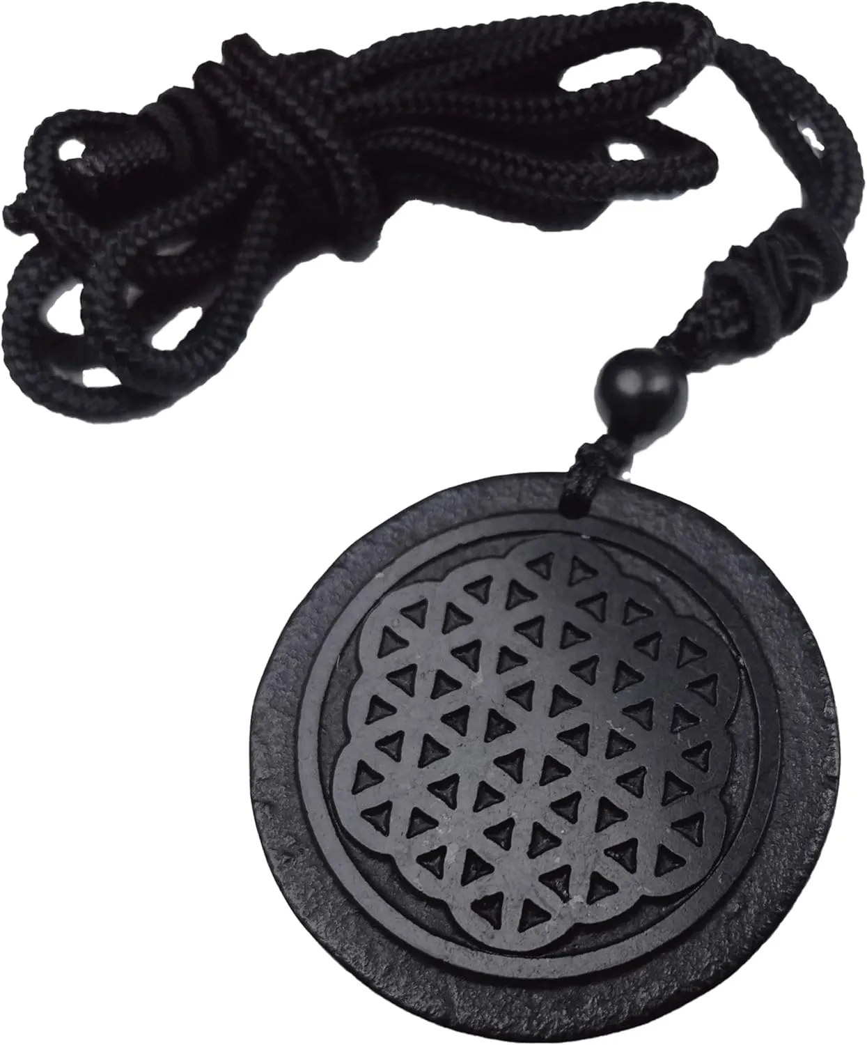 Shungite Flower of life Pendant Necklace - Chakra Balance - Handcrafted Constellations Jewelry - Healing Crystal Protection Necklace - Energy Harmony