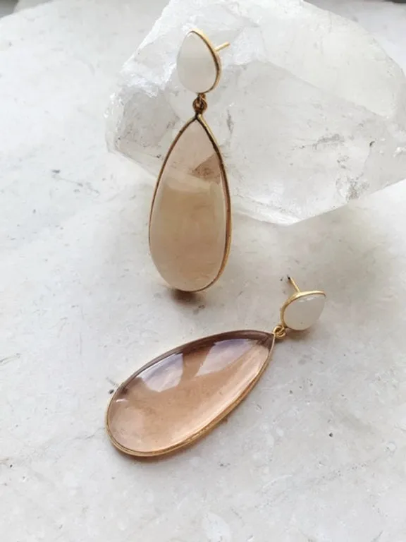 Shyla London Nancy Earrings with Milky Top