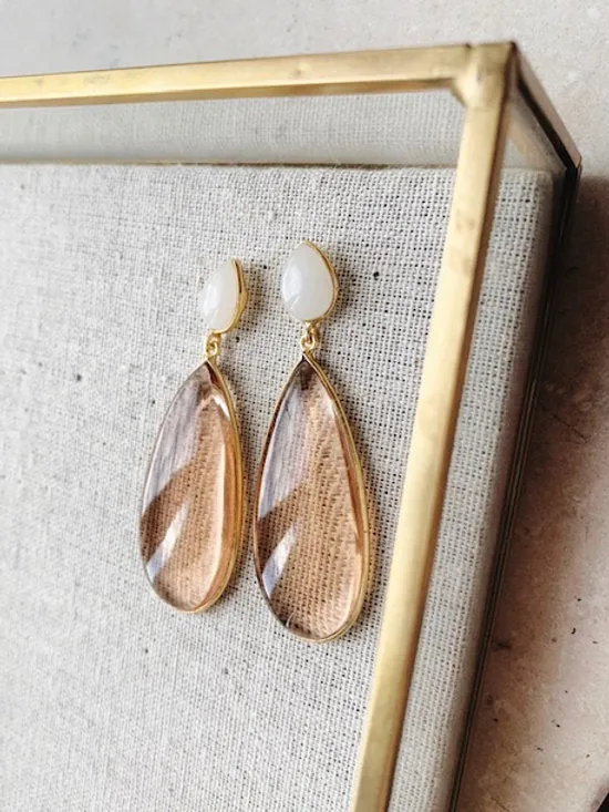 Shyla London Nancy Earrings with Milky Top