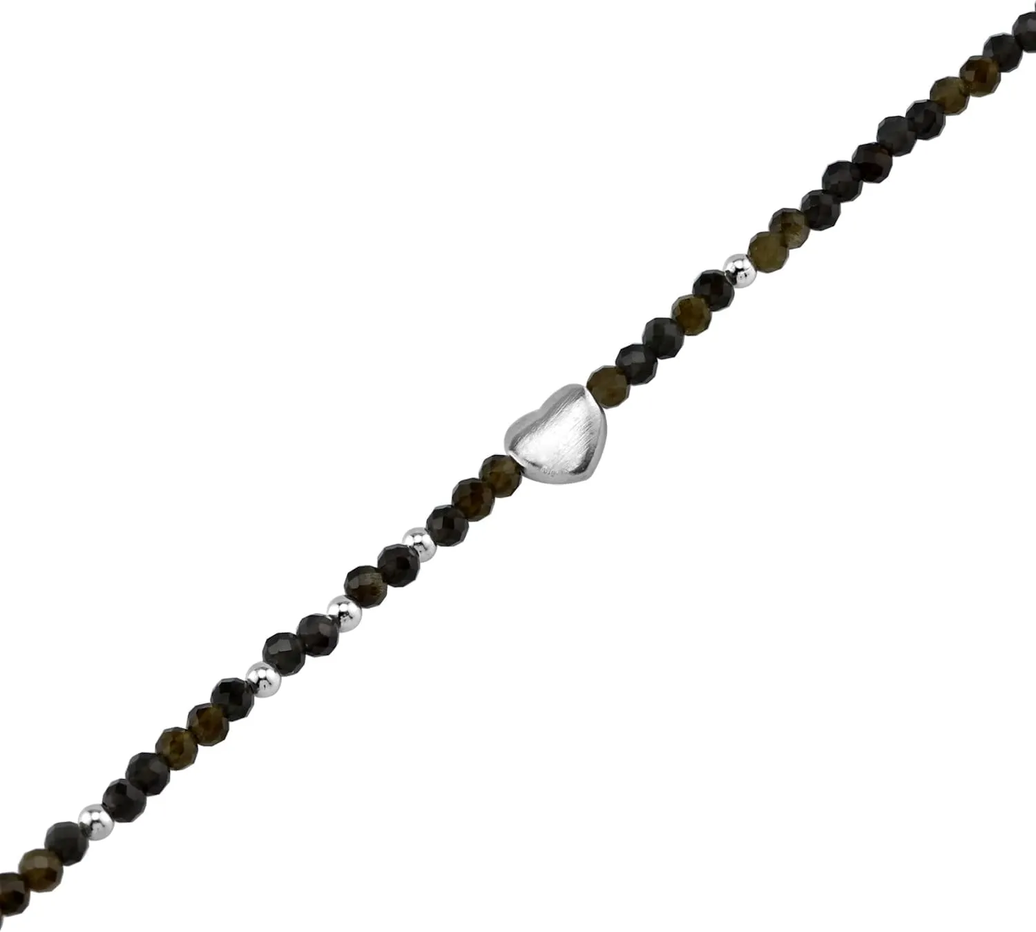Silvershake 2MM Petite Natural Gemstones Bead 925 Sterling Silver Minimalist 6.5 to 7.5 Inch Adjustable Bracelet Birthstone Jewelry for Women or Teens