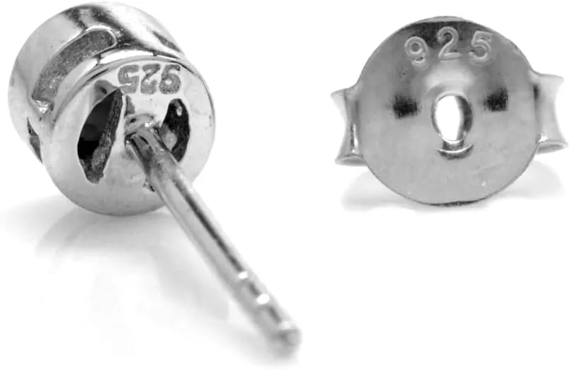 Silvershake 3MM Extra Petite Birthstone Gemstone 925 Sterling Silver Mini Second Hole Stud Earrings Jewelry for Women Unisex