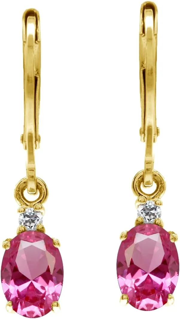 Silvershake White Gold Plated 925 Sterling Silver Leverback Earrings
