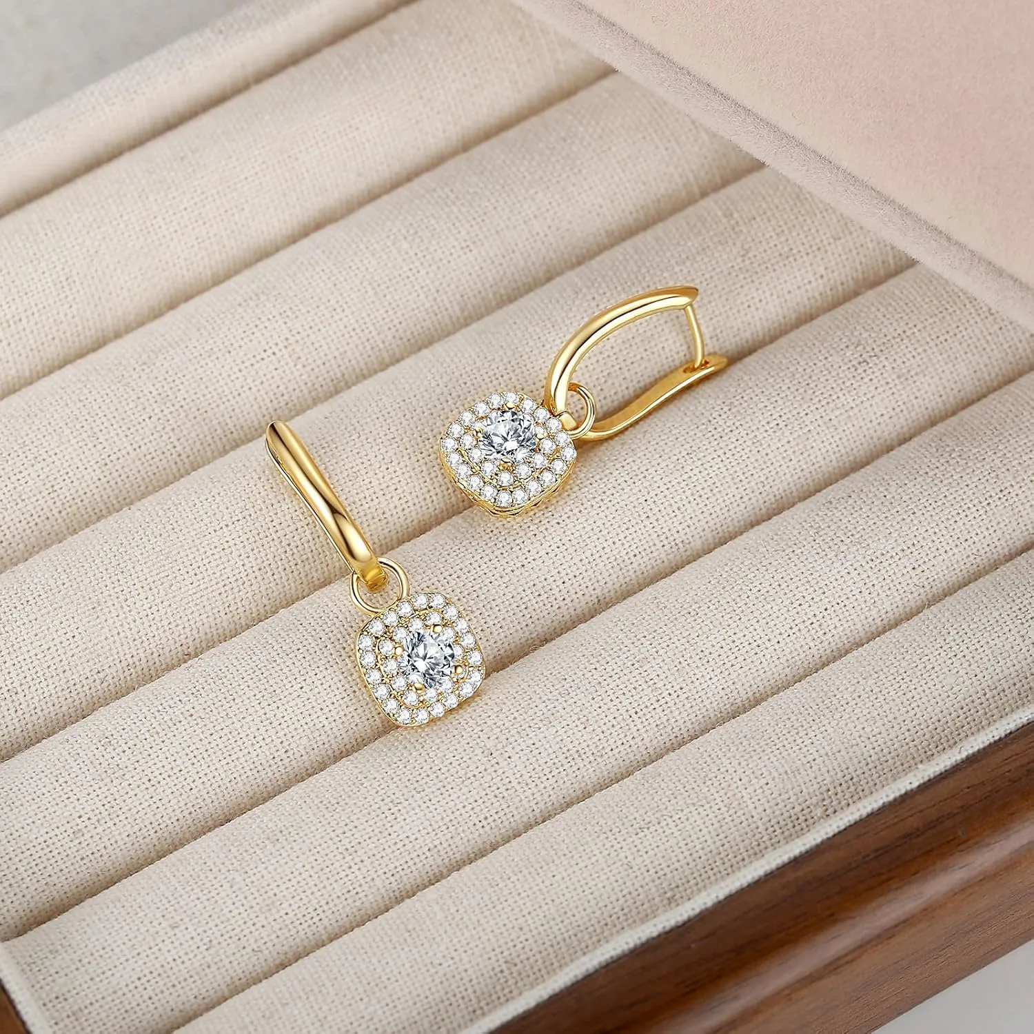 Small Gold Drop Dangle Earrings for Women Hypoallergenic 14k Gold Plated Dainty Small Gold Huggie Hoop Earrings