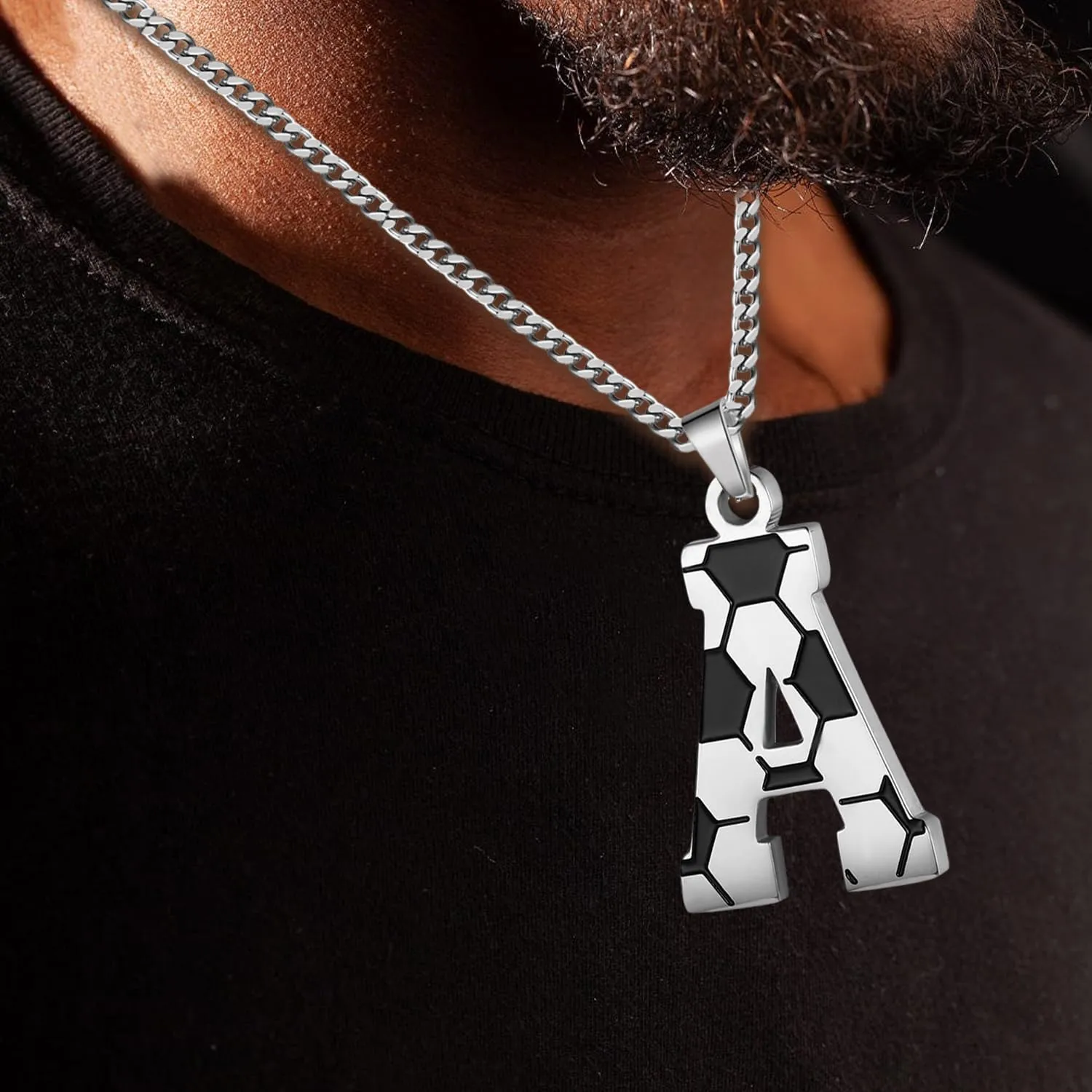 Soccer Gifts Set A-Z Letter Soccer Necklace for Men Novelty Soccer Socks&Soccer Bracelets for Soccer Lovers
