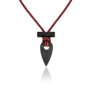 Spark Necklace Fire Starter Necklace for Outdoors | Zirconia & Ferrocerium Pendant | Proudly Handcrafted in USA (Zirconia Black, Waypoint)