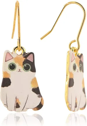 Spinningdaisy Proud Cat Mom Earrings | Gift for Cat Lovers Kitten