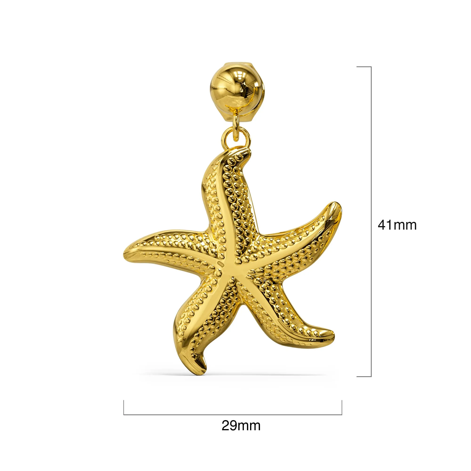 Starfish Gold Stud Earrings
