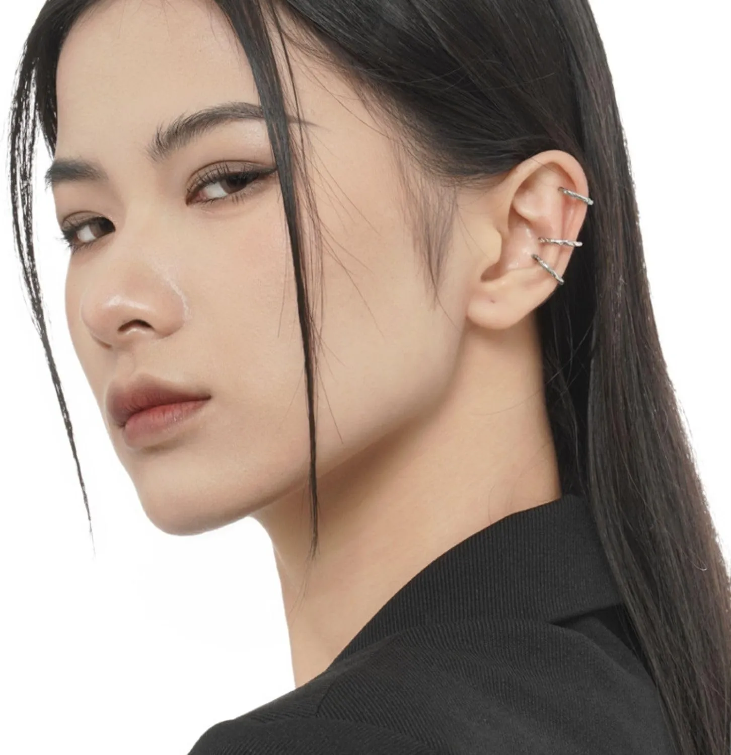 Sterling Silver Ear Cuff for Women, Simple No Piercing Ear Clip, Minimalist Fake Earrings, Simple Ear Cartilage Clip
