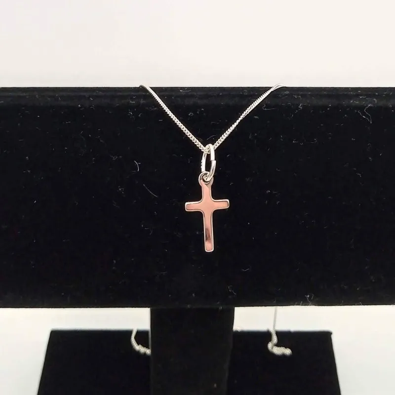 Sterling Silver Small Plain Cross Pendant