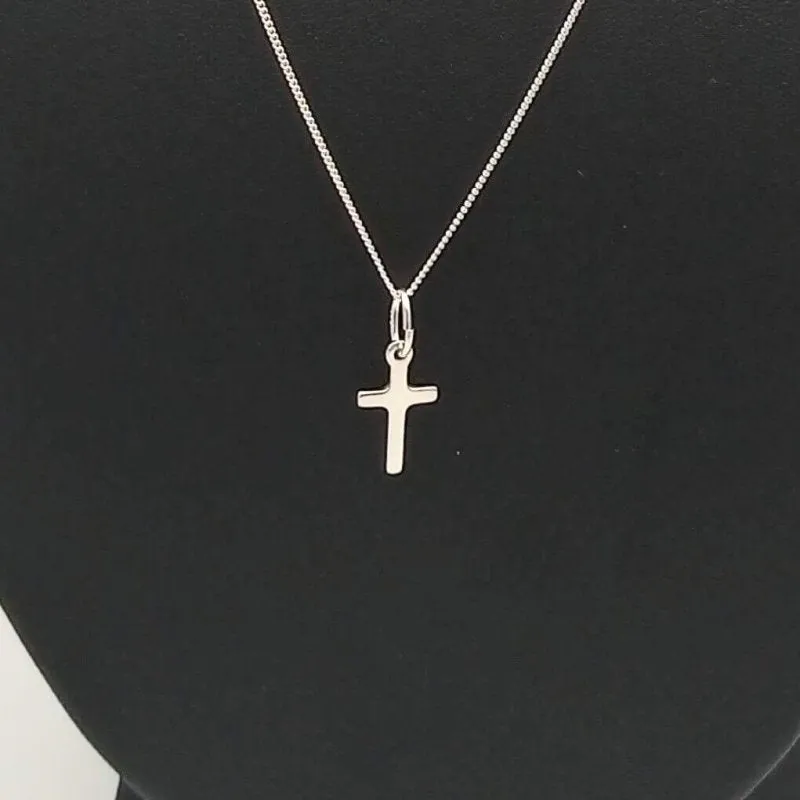 Sterling Silver Small Plain Cross Pendant