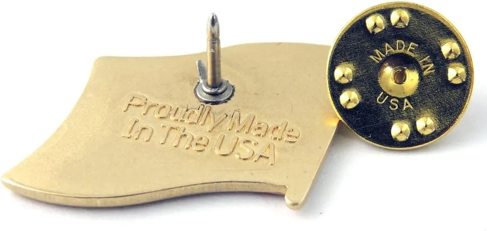 StockPins American Flag Lapel Pin  Proudly Made in the USA, Handcrafted Solid Brass with Enamel Finish