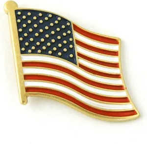 StockPins American Flag Lapel Pin  Proudly Made in the USA, Handcrafted Solid Brass with Enamel Finish