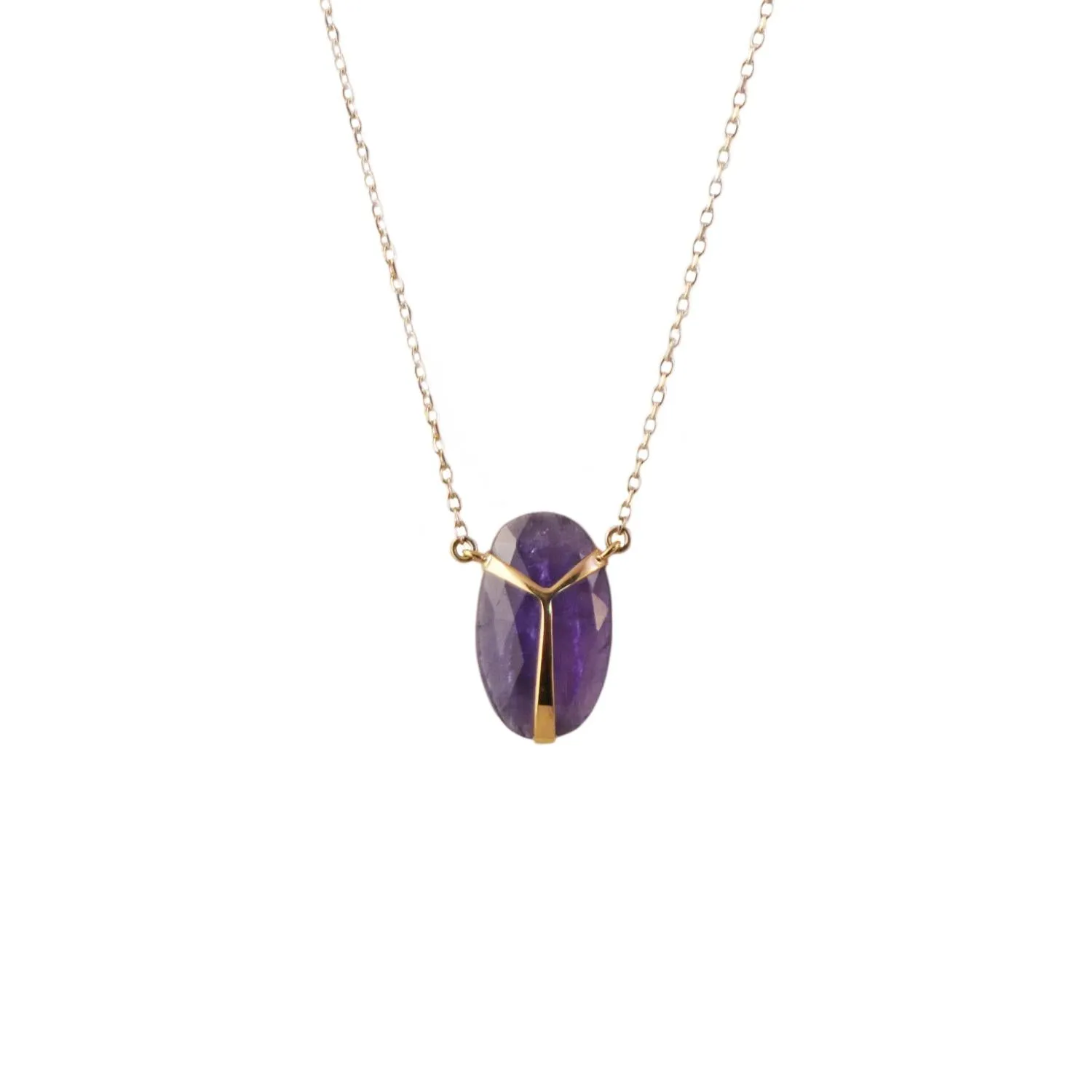 Tanzanite Lucky Scarab Necklace
