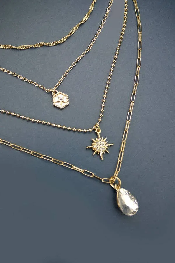 TEARDROP STARBURST Necklace