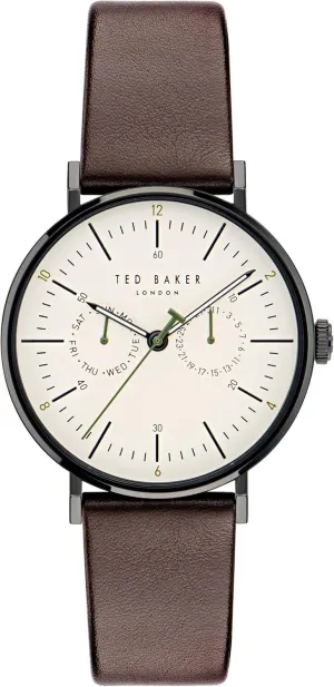 Ted Baker Phylipa Gents Brown Eco Genuine Leather Strap Watch (Model: BKPPGS4029I)