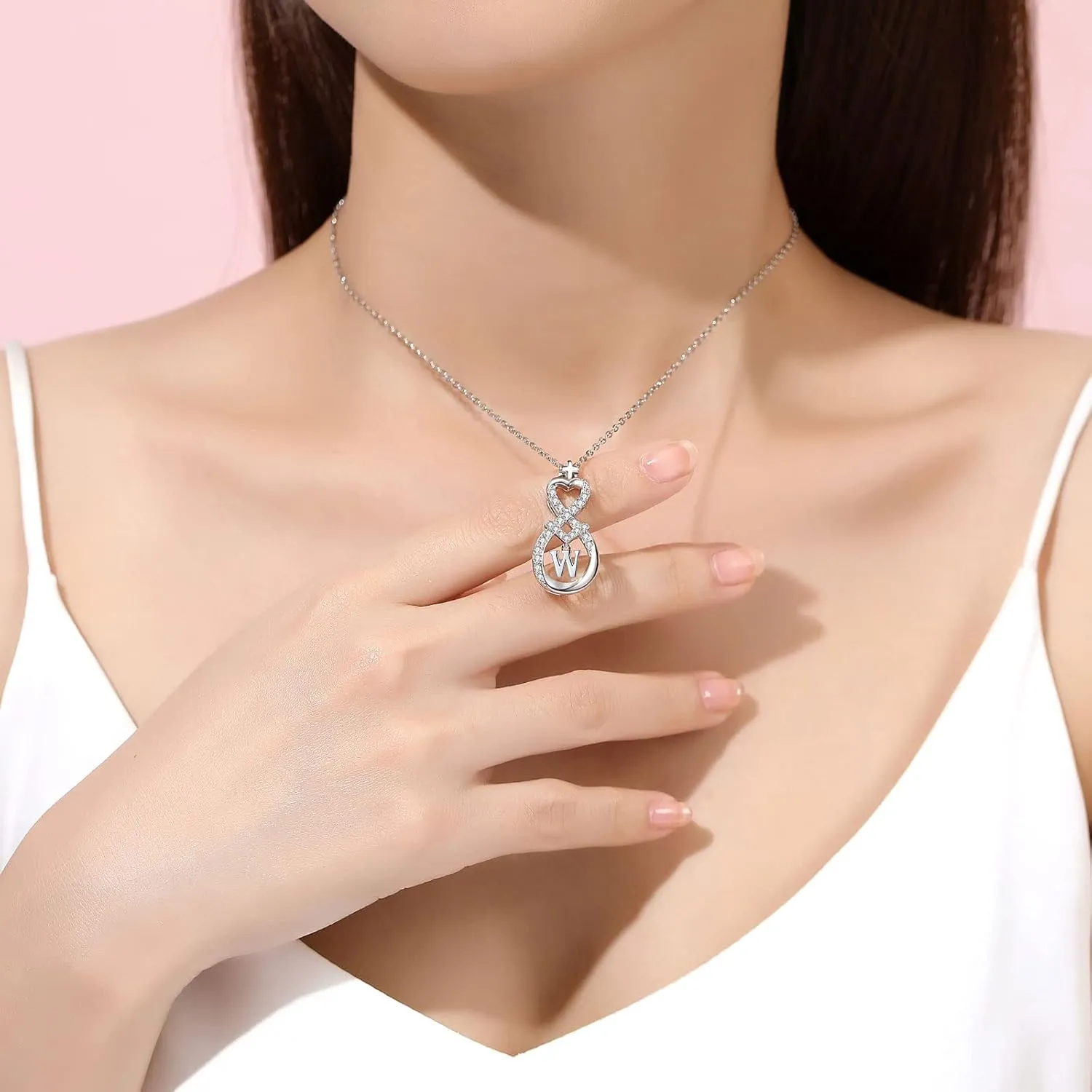 Teen Girl Gifts: Dainty Cute Infinity Initial Necklace for Girls - Easter & Birthday Jewelry Gift for Daughters, Granddaughter, Niece