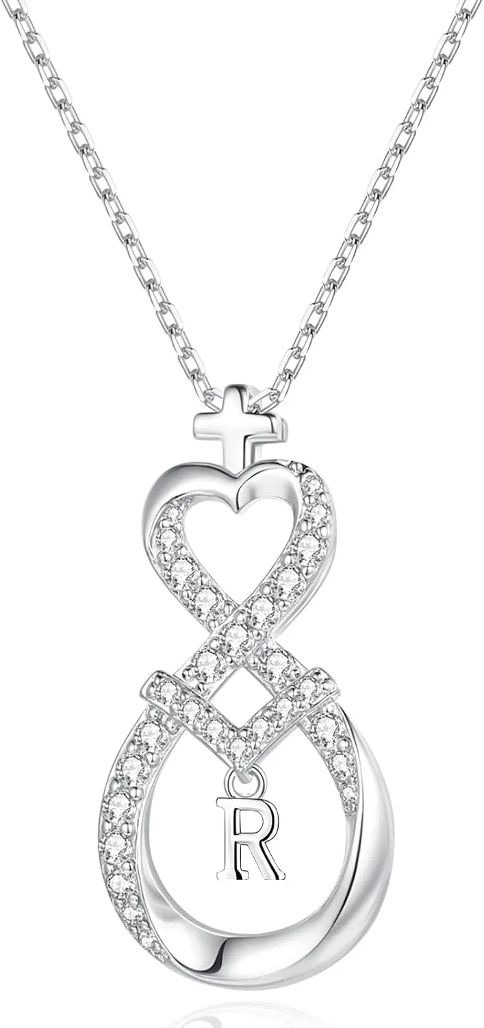 Teen Girl Gifts: Dainty Cute Infinity Initial Necklace for Girls - Easter & Birthday Jewelry Gift for Daughters, Granddaughter, Niece