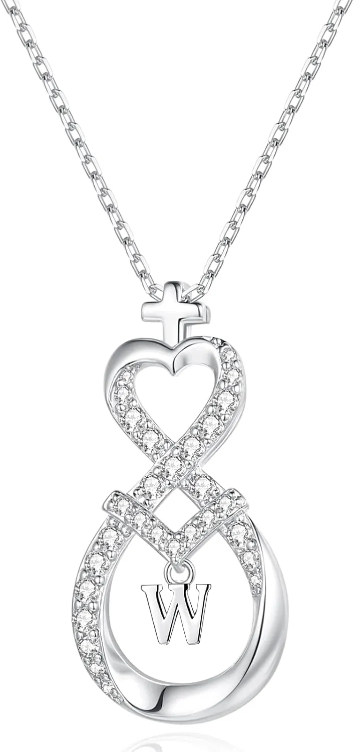 Teen Girl Gifts: Dainty Cute Infinity Initial Necklace for Girls - Easter & Birthday Jewelry Gift for Daughters, Granddaughter, Niece