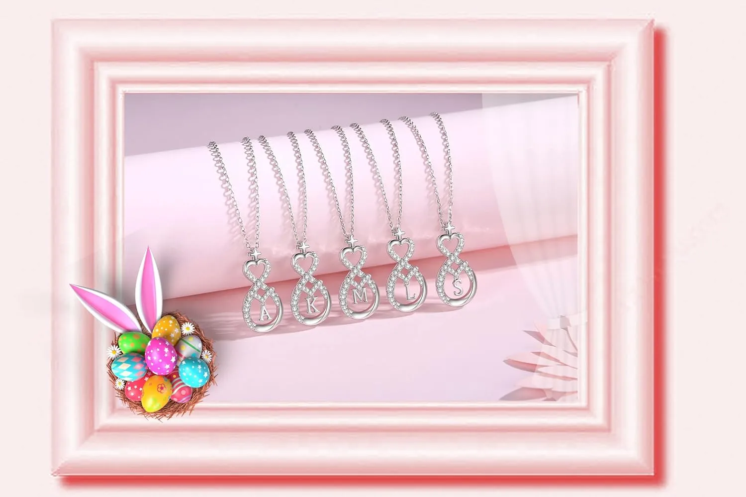 Teen Girl Gifts: Dainty Cute Infinity Initial Necklace for Girls - Easter & Birthday Jewelry Gift for Daughters, Granddaughter, Niece