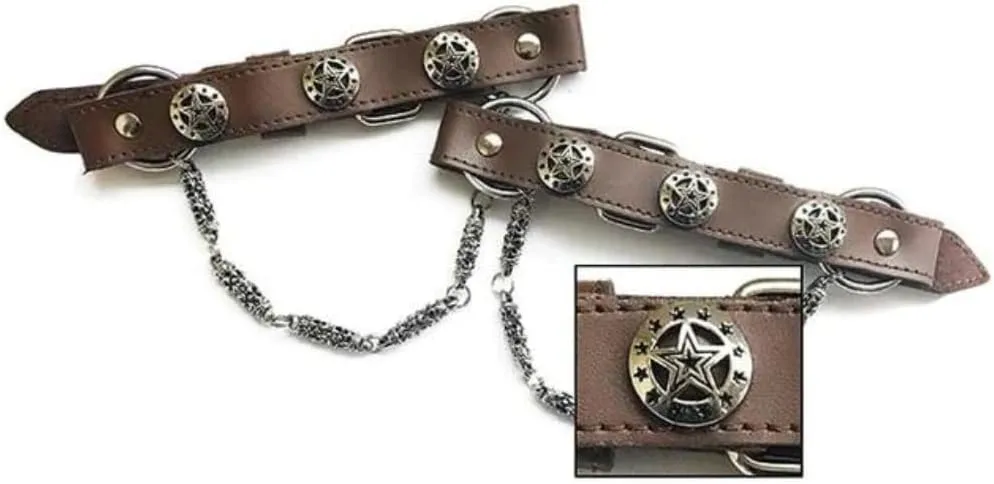 Texas Stars High-Grade Leather Boot Bracelet Set | Handcrafted with Durable Metal Parts