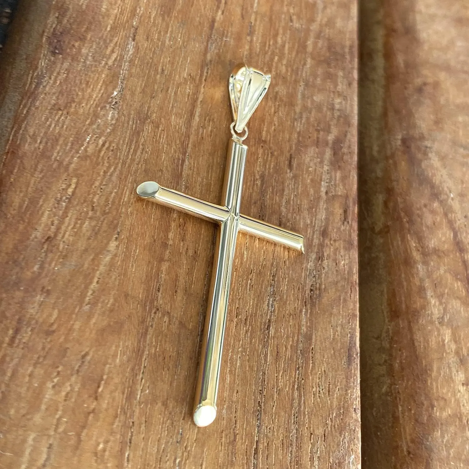 TGDJ 14k Yellow Gold Religious Classic Cross Charm Pendant - 5 Different