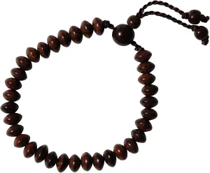 TheTasbih Handcrafted 9x6-mm Tamarind Wood 33-beads Saucer-shape Prayer Tasbih Bracelet