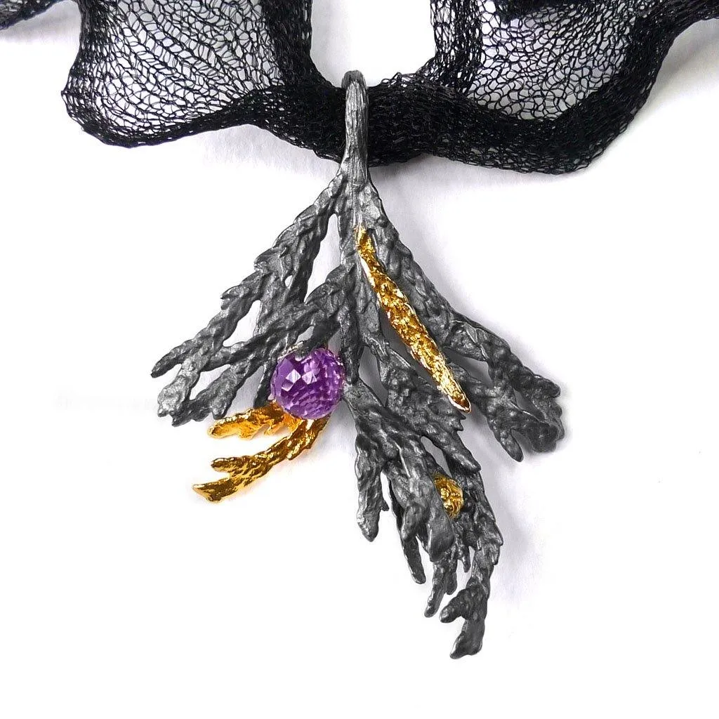 Thuja Flora Sterling Silver Pendant