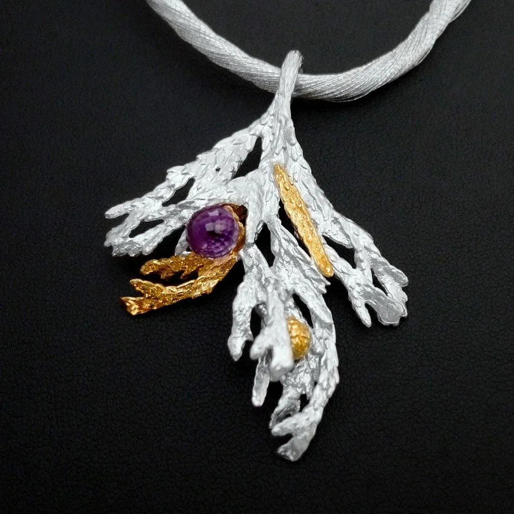 Thuja Flora Sterling Silver Pendant