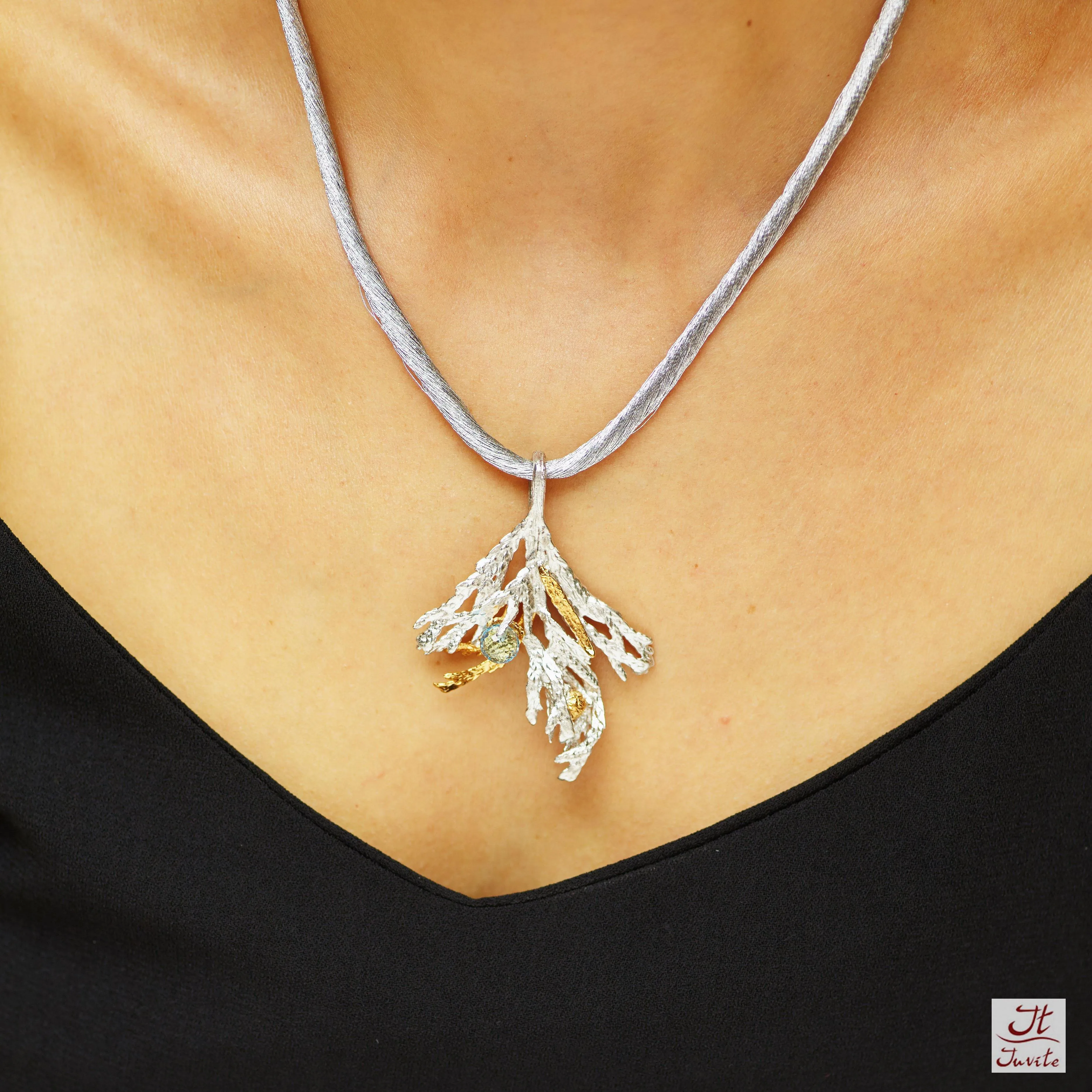 Thuja Flora Sterling Silver Pendant