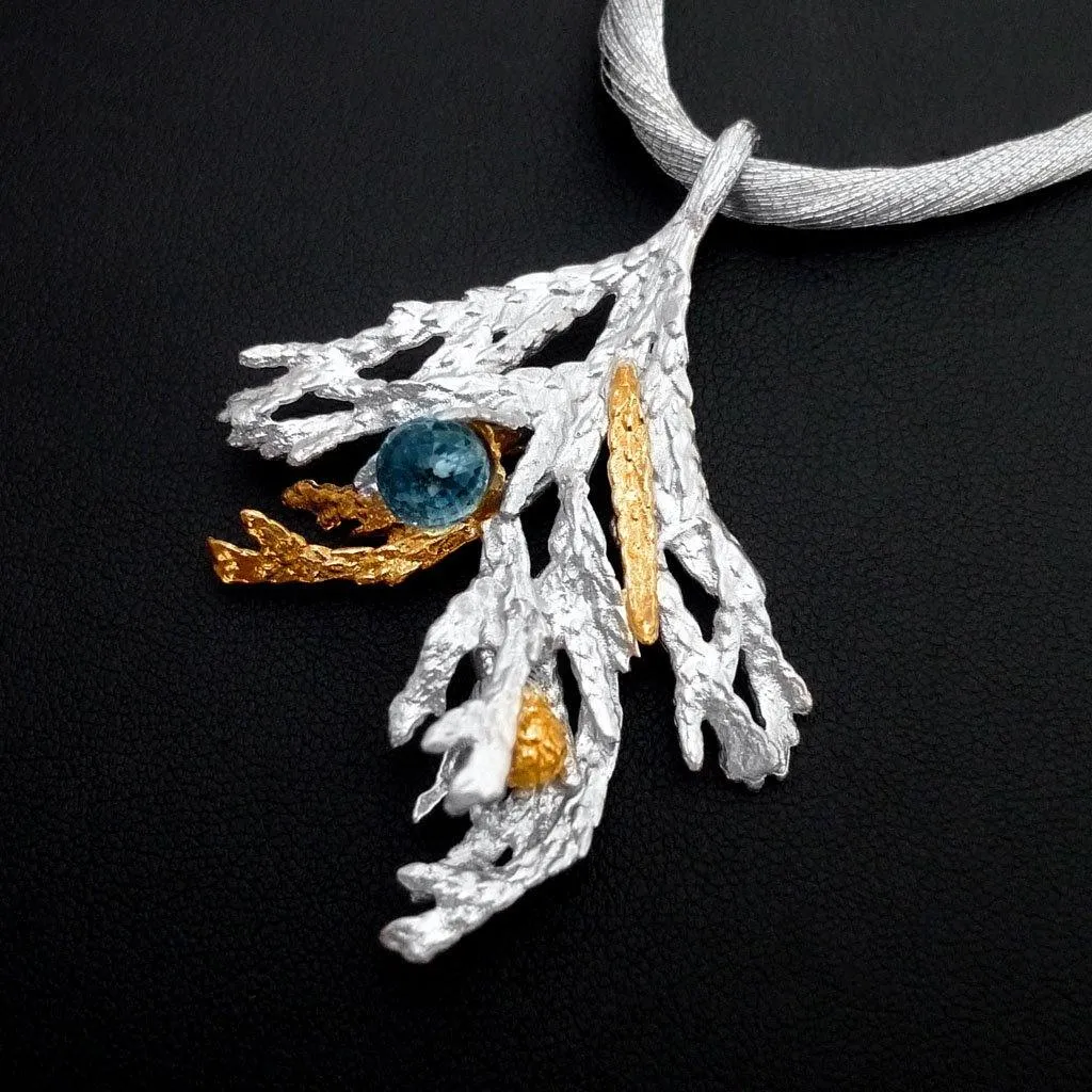Thuja Flora Sterling Silver Pendant