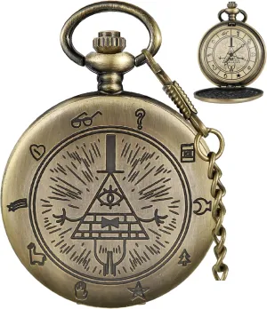 Tiong Vintage Pocket Watch Arabic Numerals Scale Quartz Pocket Watches with Chain Women Men Best Gifts for Birthday Graduation